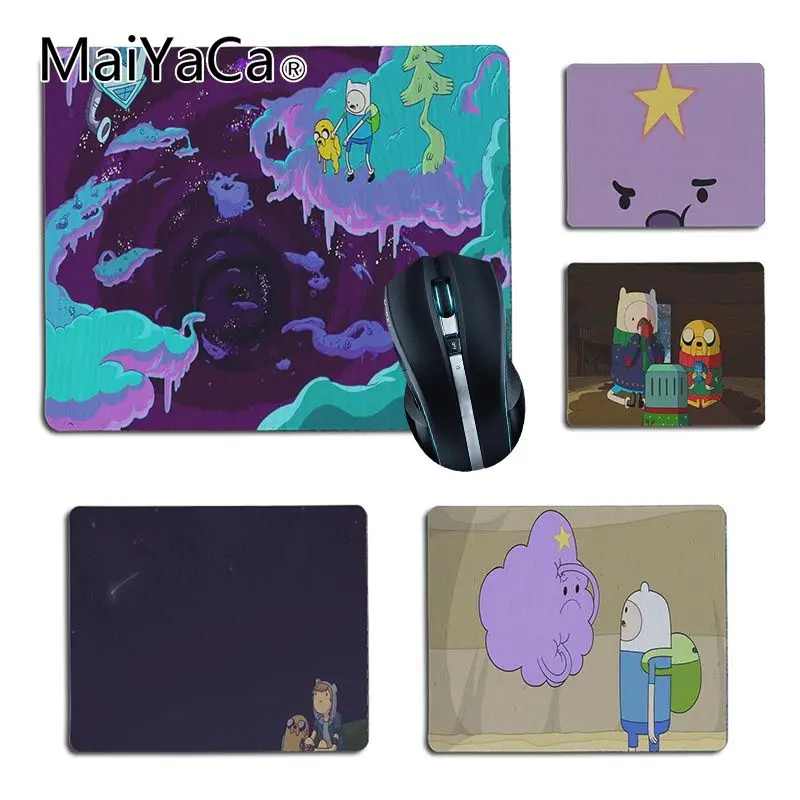 

MaiYaCa Hot Sales Adventure Time Finn and Jake Lumpy Office Mice Rubber Mouse Pad Size for 18x22cm 25x29cm Small Mousepad