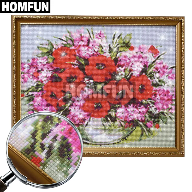Алмазная живопись HOMFUN A19682 полноразмерная/круглая 5D картина Красавица и танцы