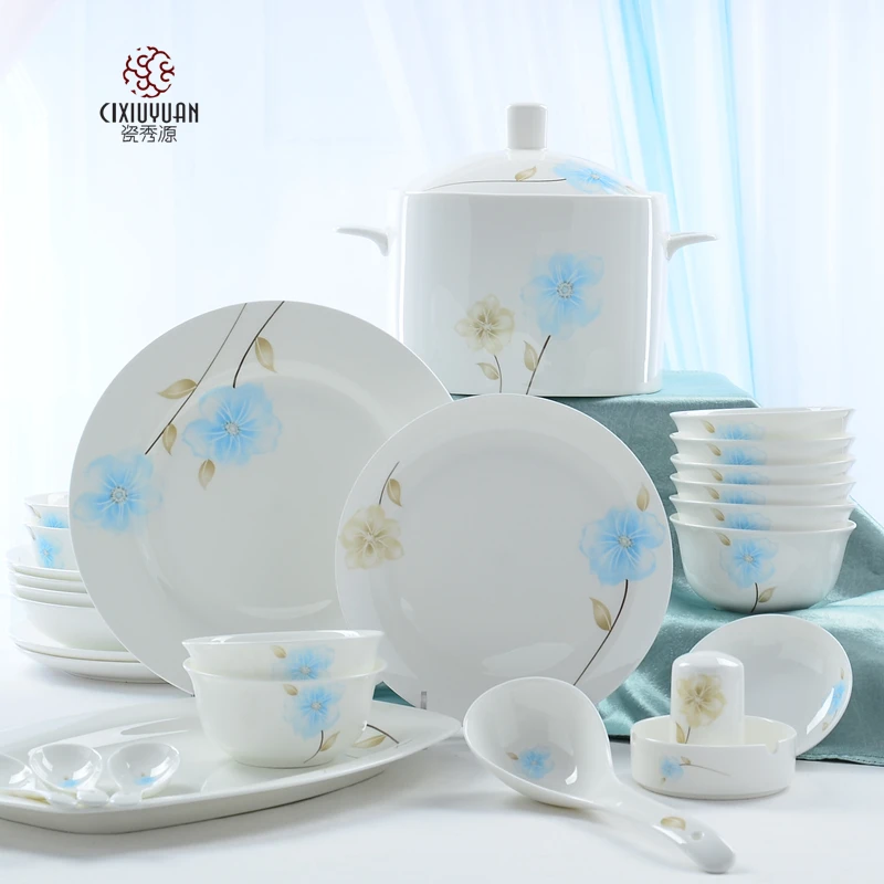 56piece set, bone china tableware set, ceramic korean lunch boxes