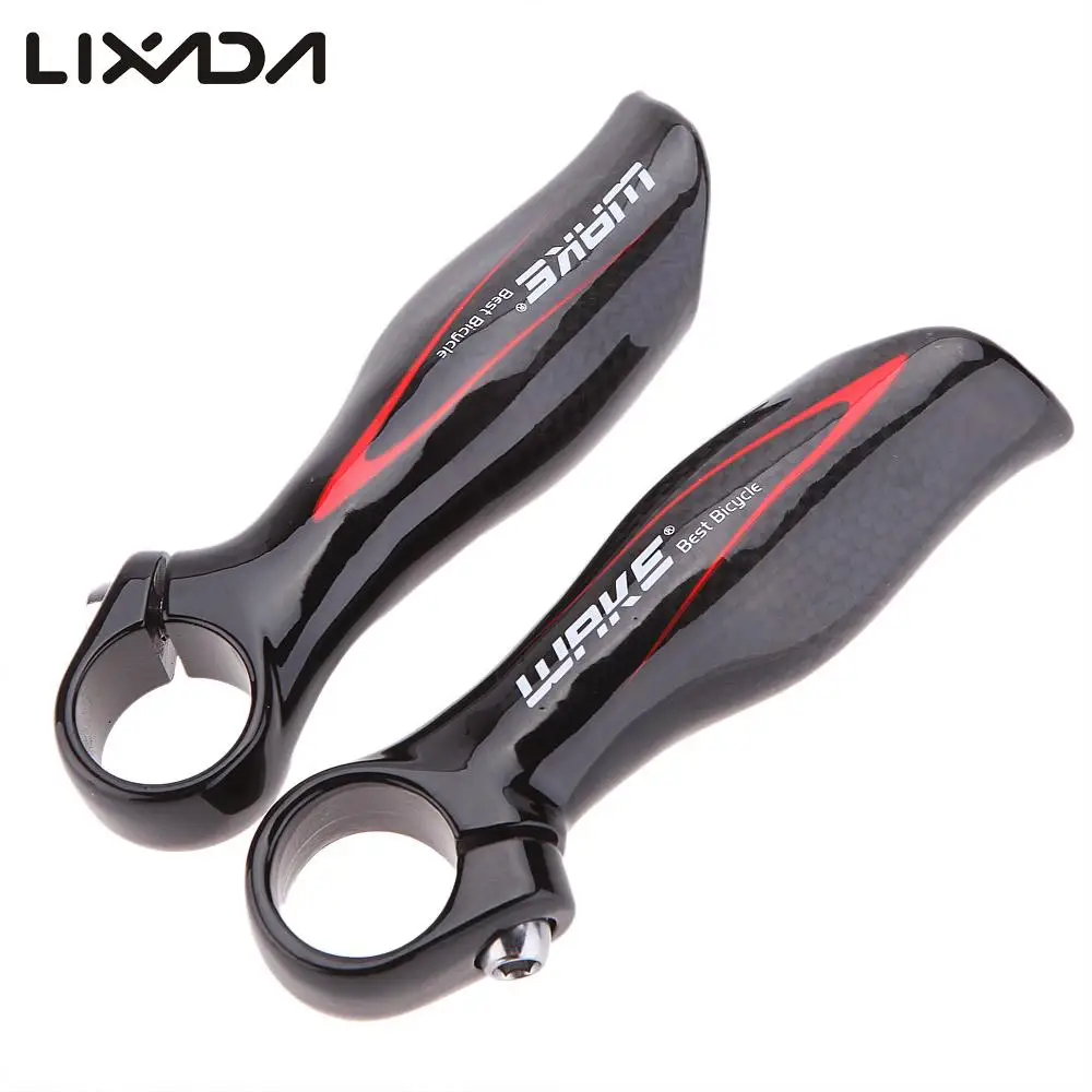 WAKE 2Pcs Carbon Fiber MTB Bicycle Handlebar Bar Ends 22.2MM Mountain