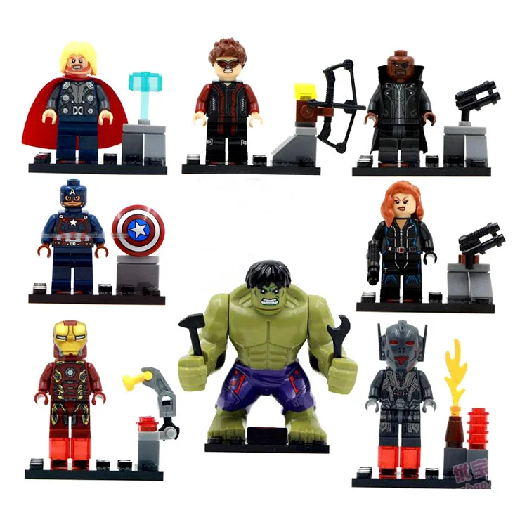 

mylb 8pcs SY271 The Avengers Age of Ultron Hulk Ironman Compatible Action Figure Building Block Brick