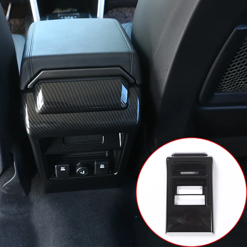 

Carbon Fiber Style For Land Rover Discovery Sport 2015 2016 ABS Rear Seat Air Conditioning Vent Frame Cover Trim Car Accessories