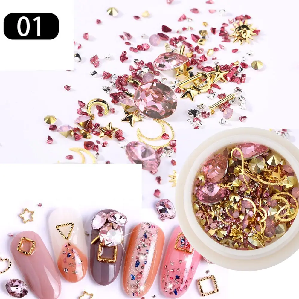 

1 Box Mixed Colorful Rhinestones For Nails 3D Crystal Stones For Nail Art Decorations DIY Fashion Design Manicure Diamonds