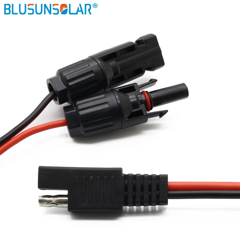 BLUSUNSOLAR 1 шт. разъем SAE кабель с адаптером для аккумулятора 14AWG 12 &quotDC Power солнечная