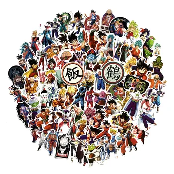 

New 200Pcs/Lot Anime Dragon Ball Stickers Super Saiyan Goku Stickers For Car Laptop Skateboard Pad Bicycle Phone Decal