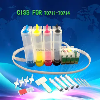 

INK WAY T0711-T0714 Chipped Continuous ink supply system for D78 D92 SX100 SX110 SX200 SX209 SX210 SX400 SX510 S20 S21SX410 etc.