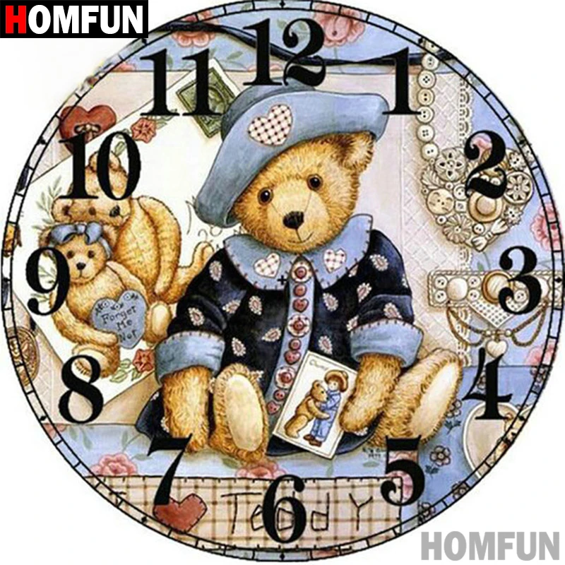

HOMFUN 5D DIY Diamond Painting Full Square/Round Drill "Cartoon bear" 3D Embroidery Cross Stitch Mosaic Home Decor A00549