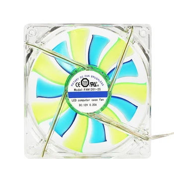 

1 PCS Computer case fan 120mm LED mute fan for computer case, CPU cooler and radiator ultra-quiet