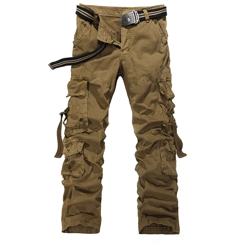 Free Shipping New Men's Fashion Casual Outdoor Pockets Army Camouflage Combat Camo Sports Cotton Long Cargo Pants Trousers | Мужская