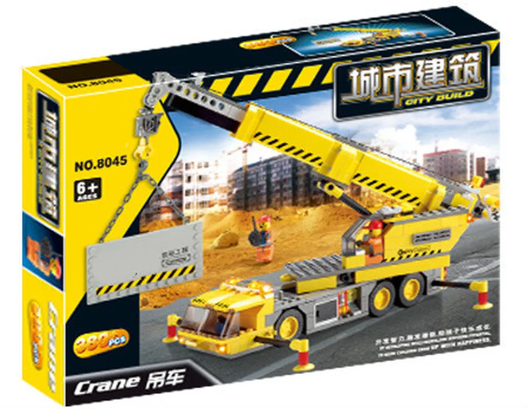 

8045 380pcs City Crane Lift Technical Bricks Model Building Blocks Sets DIY Kid Toys for Children lepin