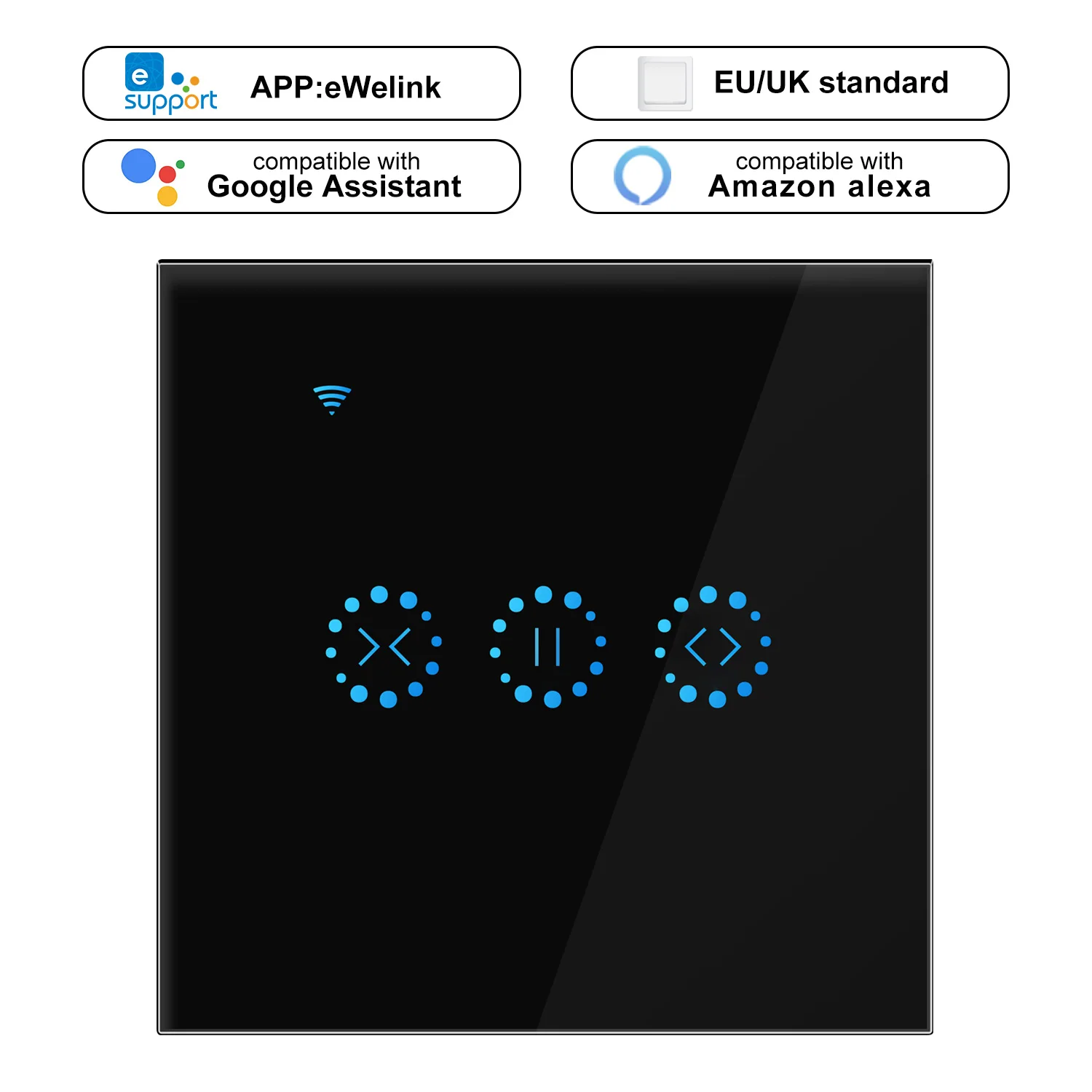 ЕС/Великобритания AC100-250V WiFi электрические жалюзи переключатель Сенсорное приложение Голосовое управление Alexa эхо для механический предел жалюзи мотор