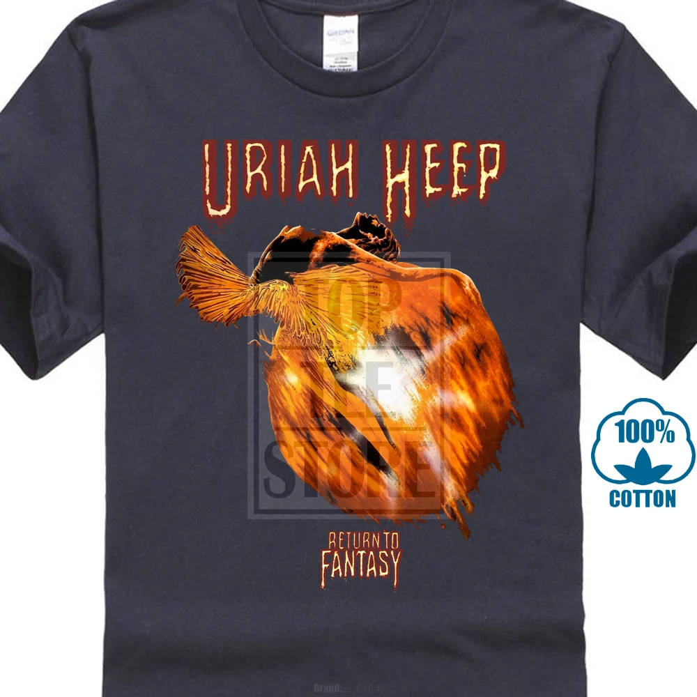 Uriah Heep Return To Fantasy черная футболка Styx Nazareth жесткий рок темно фиолетовый - Цвет: Тёмно-синий