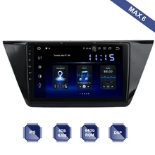 Android 9,0 Автомагнитола 2 Din gps Navi для VW Touran PX6 DSP ips HDMI 4 Гб+ 64 Гб RDS wifi USB BT AUX carplay карта