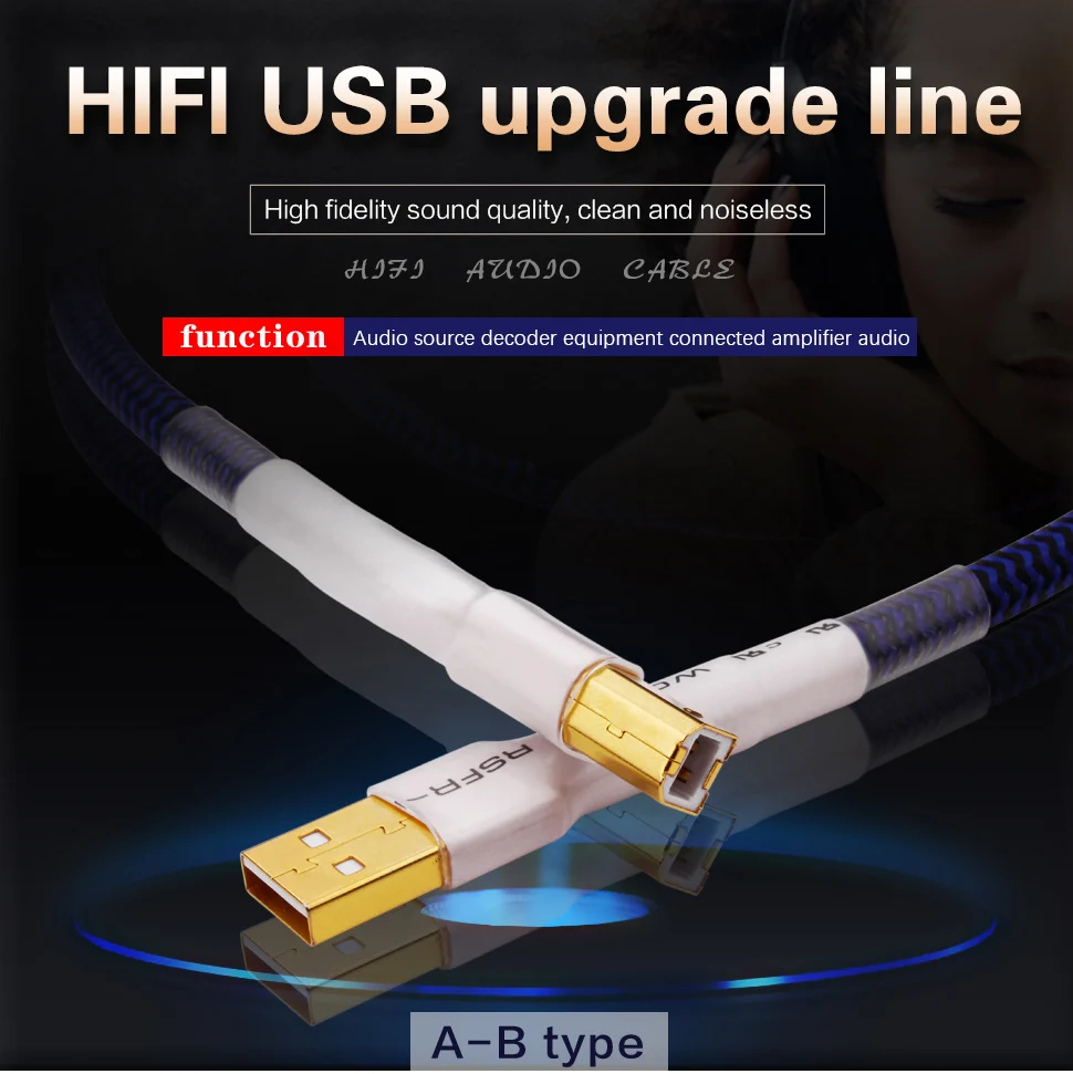 YYTCG Hifi USB кабель высокого качества тип А-тип в Hifi кабель для передачи данных для ЦАП