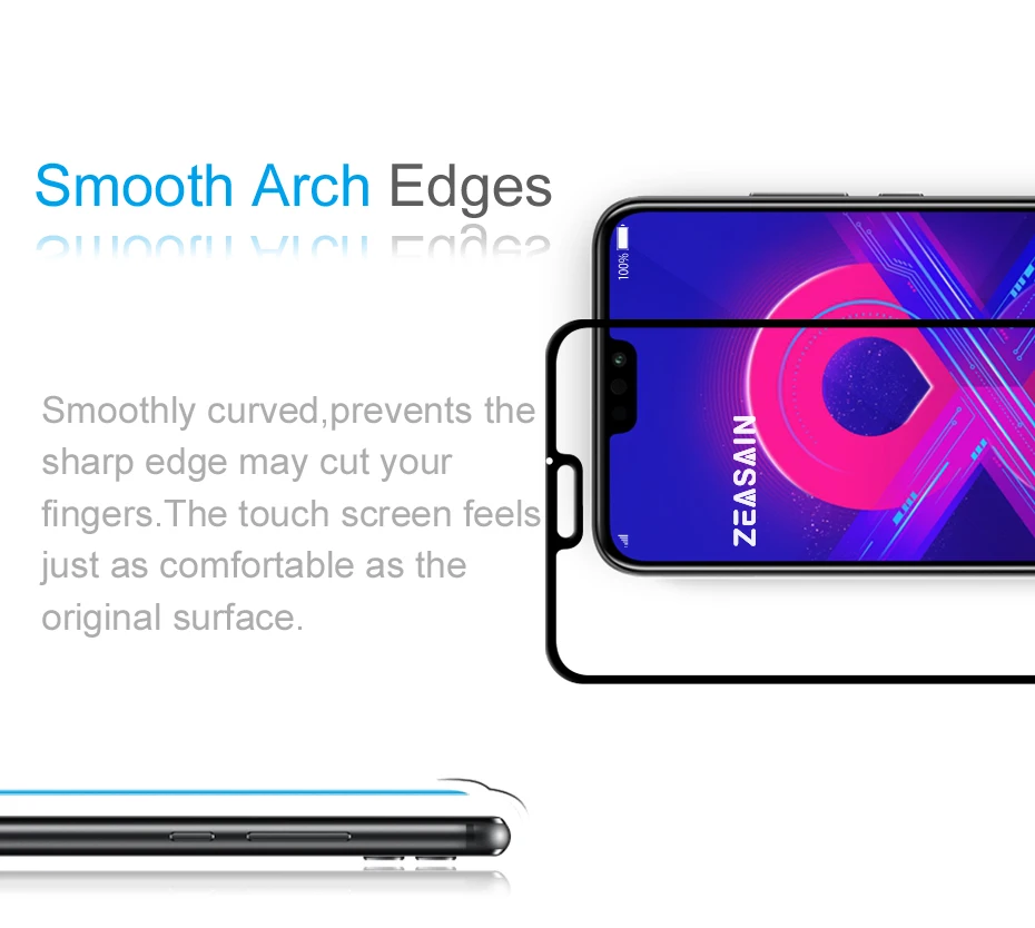 Original ZEASAIN 9H Tempered Glass for Huawei Honor 8X Honor8X 8 X Screen Protector HD Clarity Toughened Glass Film (9)