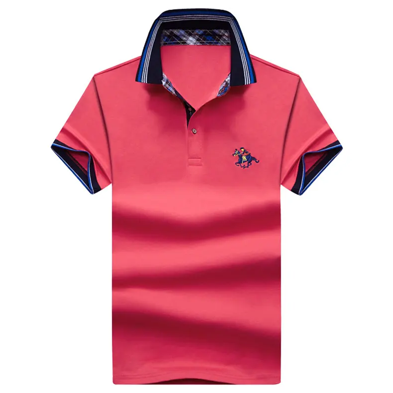 9Color Horse Polo men quality cotton summer brand short golf riding man polos male clothing 4XL large size Muls 2017 new arrival-05