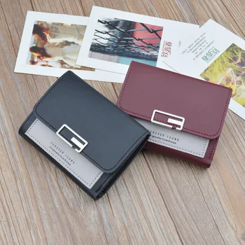 

Women's Wallet Leather Small Luxury Brand Wallet Women Short Zipper Ladies Coin Purse Card Holder Billetera Mujer