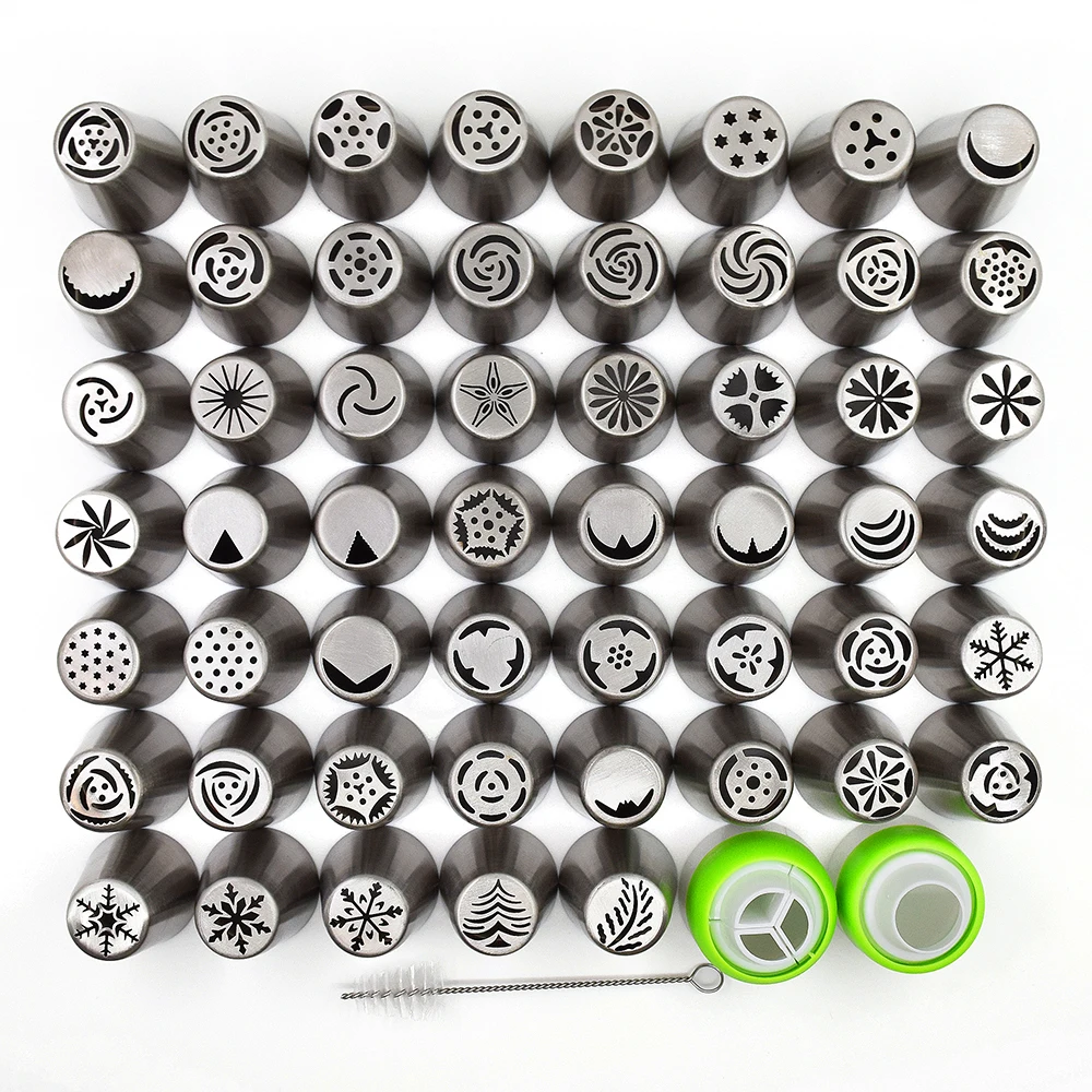 

Pastry Nozzles Piping Russian Stainless Steel Icing Piping Tips for Cookie Fondant Cake Decorating Tip Sets Baking Pastry Tools