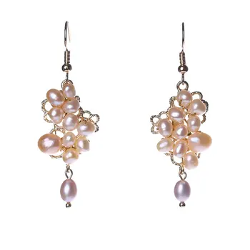 

2019 new retro geometric earrings long paragraph high-quality pearl earrings female