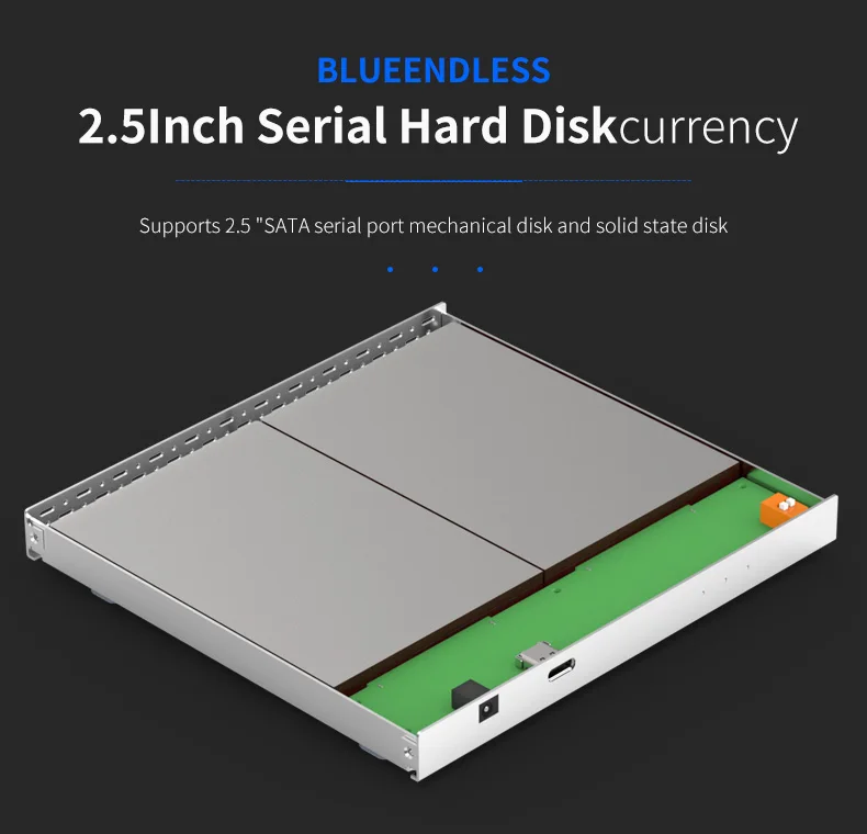 ssd hard drive enclosure Blueendless Dual HaId Disk RAID Array USB3.0/USB3.1 Dual Bay dock HHD Enclosure RAID Auto Data Backup 3.5'' HHD Array USB3.1 3.5 inch sata external hard disk casing usb 3.0 support