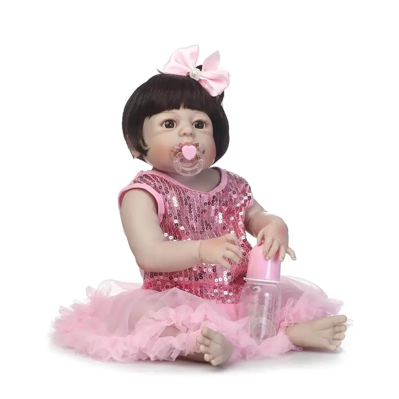 

NPK Baby Reborn 56cm Realistic Doll Reborn for girls reborn baby corpo inteiro de silicone menino Christmas Gift drop ship