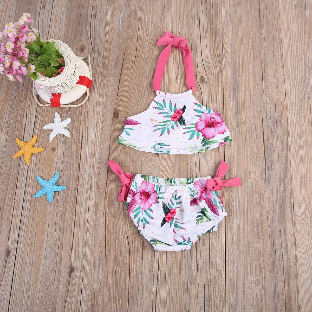 

Flower Toddler Baby Kids Girl Bandage Swimsuit Bikini Tankini Swimwear Beachwear Clothes Swimming Beach Bathing Costume Swimwear