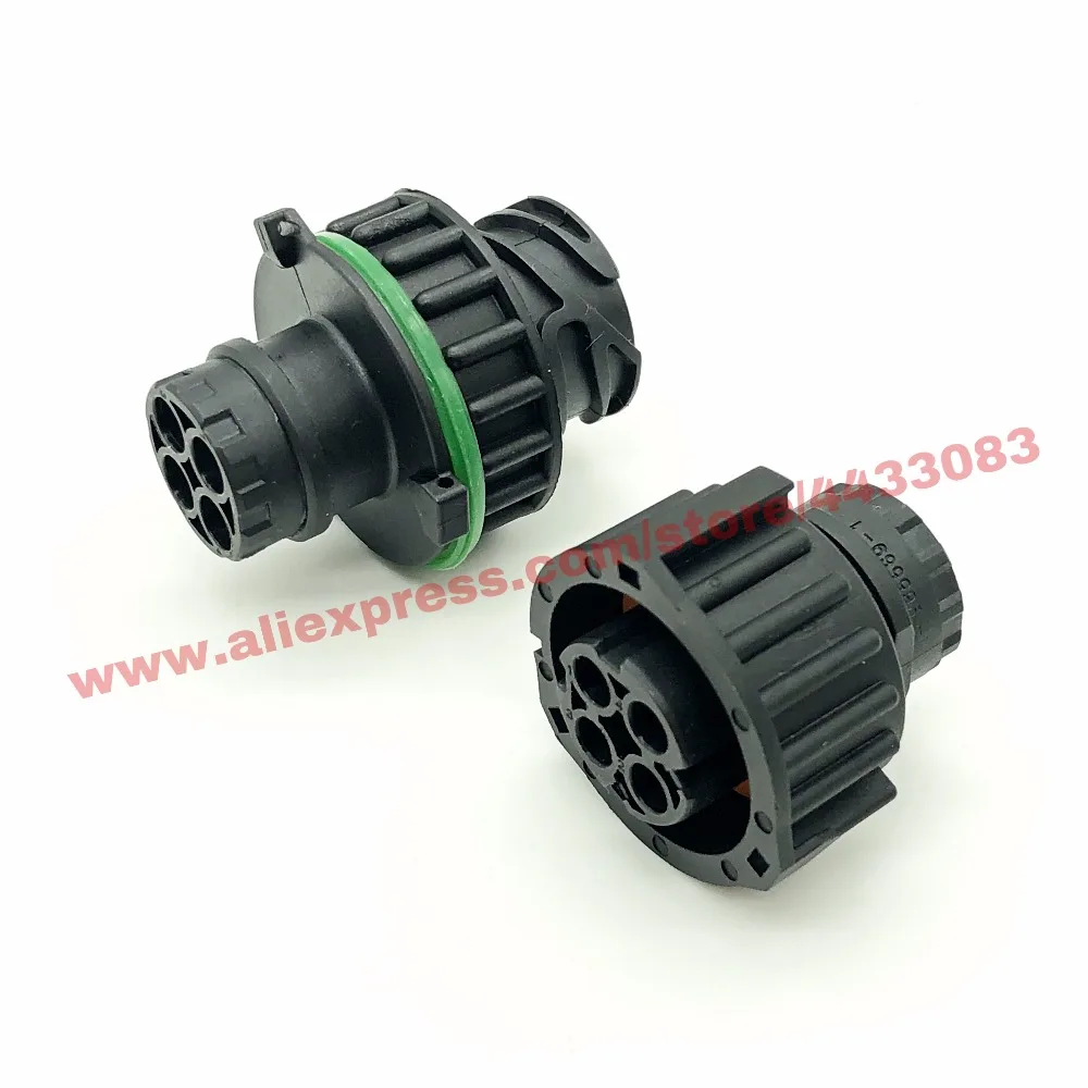 Tyco 4 way male and female automotive electrical plug sealed connector 1-967402-1 1-967325-1 (7)