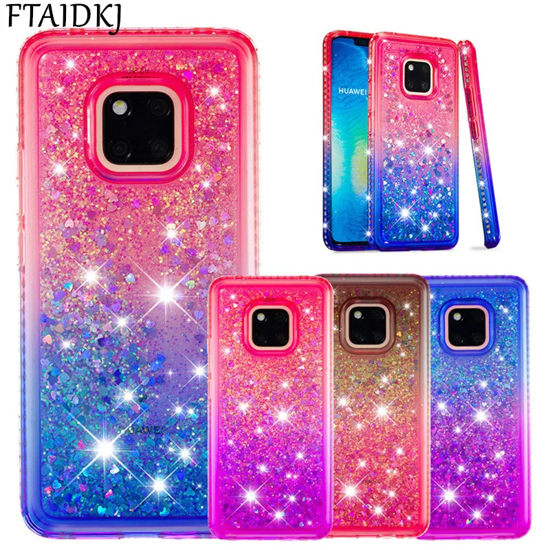 

Glitter Diamond Gradient Color Quicksand Case For Huawei Mate 20 Pro 20 P20 Honor 10 Lite 7A Pro Nova 3e Y5 Y6 2018 P Smart 2019