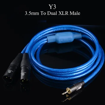 

WinAqum Professional Gold Plated 3.5mm 1/8 inch Coaxial Audio Cable To Dual XLR Male Female Plug Adapter Video Wire Y3 Y4