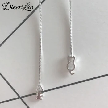 

Real 925 Sterling Silver Long Drop Cat Fish Earrings for Women Girs Fashion sterling-silver-jewelry Pendientes
