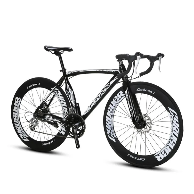 Cyrusher XC700 Sports Racing Road Bike 16 Speeds 700C 54/56CM Light Aluminum Frame Pro Mens Road Bicycle Mechanical Disc Brakes