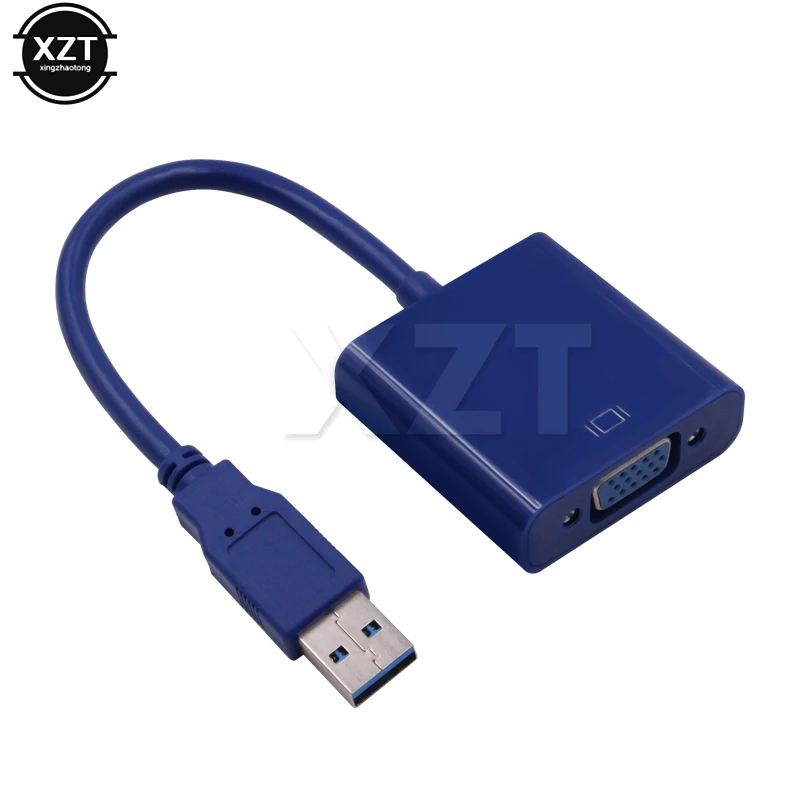 1 шт. USB 3,0-VGA 1920x1080p мульти-дисплей видео Графическая карта внешний кабель адаптер для Win 7 8 10