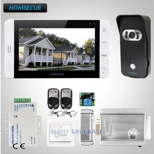 

HOMSECUR 7" Wired Video Door Entry Phone Call System+Black Camera+Shipping from Russia