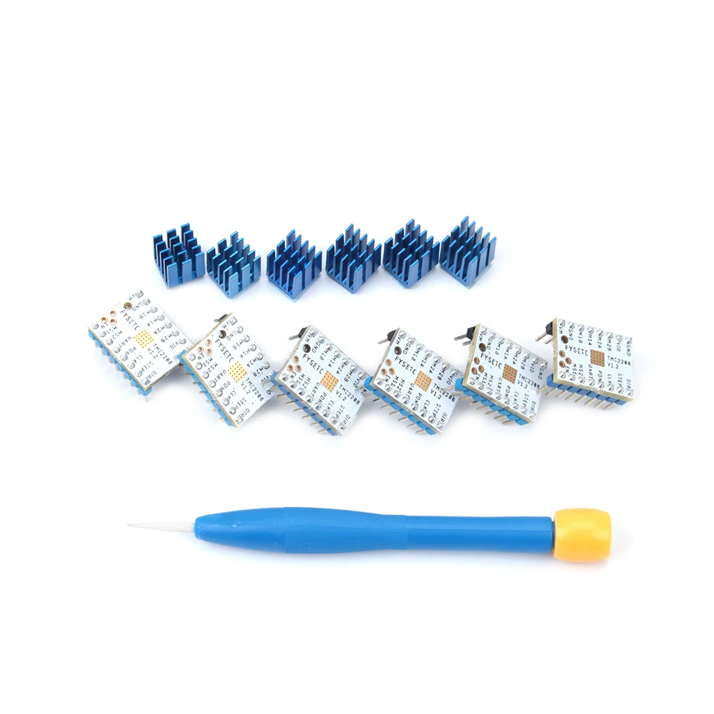 Tubo de Alimentação Corrente de Pico Stepping Motor Driver Stepstick Mudo Embutido no Atual 1.4a 2a Substituir Tmc2100 10pcs Tmc2208 V1.2 12 Atual 1.4A Corrente de Pico 2A Substituir TMC2100