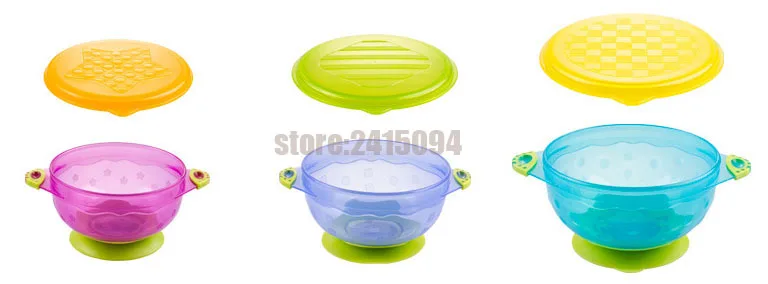 Обучение ребенка набор мисок противоскользящие миска с крышкой скольжения присоски дети оставаться всасывания чаша скольжению детей; посуда