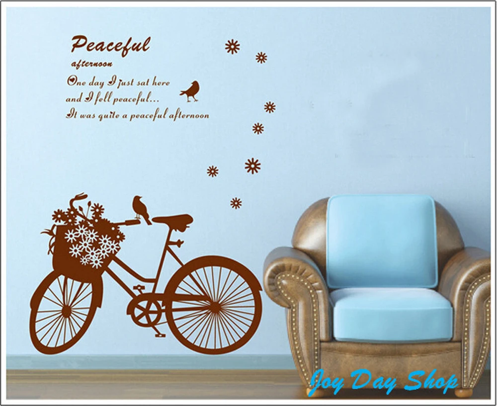 bedroom set wall wallpaper baby nursery wall stickers bicycle