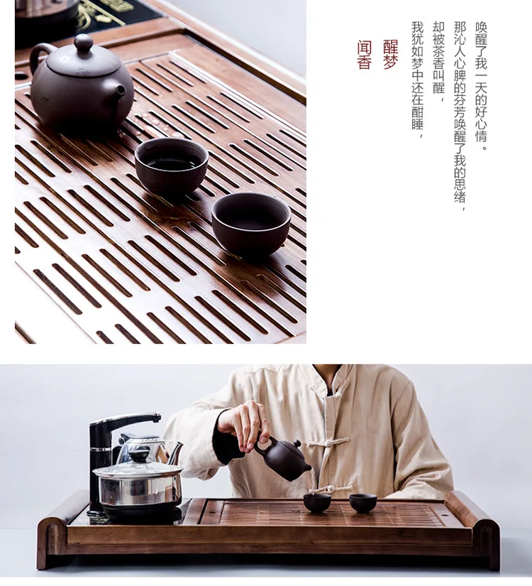 Креативный твердый деревянный поднос для час отвод воды хранения чайный набор кунг-фу ящик чайная доска стол китайский чай комната церемония инструменты