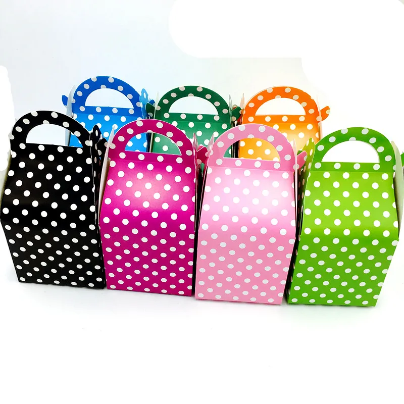 

6PCS/LOT DOTS CANDY BOXES BIRTHDAY PARTY FAVORS CANDY CASE KIDS FAVOR GIFT BOXES HAPPY BIRTHDAY PARTY SUPPLIES