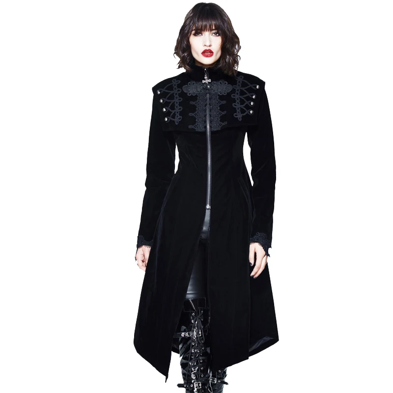 Palace Gilet 2018 Manteaux red Automne Black Vintage Femmes Gothique Sans Arrivée Manteau Nouvelle Court Hiver Manches Rouge Long Noir ZqrZ1O