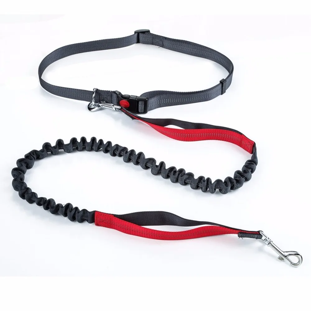 Running Dog Leash Hands Free Dog Lead Runner Waist Belt Lead Bungee Canicross Walking Reflective