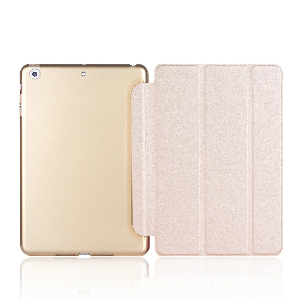 Чехол для iPad mini 1/2/3 ультратонкий кожаный чехол умная прорезиненная задняя