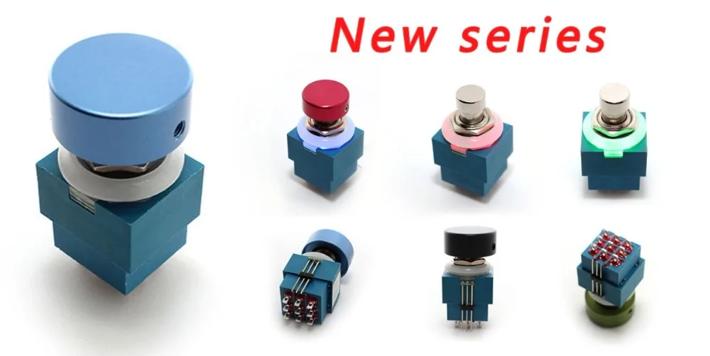 9 pin ring light alumunin cap Guitar Effects Pedal Box Stomp Foot Latching 3PDT Foot Switch Padel switch (3)