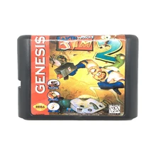 Земной червь Jim 2 для 16 бит игровой карточный картридж для sega Mega Drive/Genesis system EUR/USA Shell