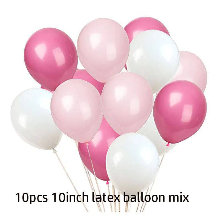 MMQWEC 1 шт. 100*97 см Розовая лошадь пони фольгированные воздушные шары-единороги с днем рождения Единорог праздничные гелиевые шары Дети животные игрушки Globos - Цвет: 10pcs mix