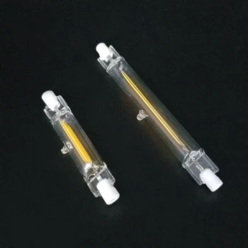 

COB R7S LED Lamps Dimmable 360 Degree 4W 78mm 8W 118mm Bulb AC220V 230V 240V Replace Halogen Light glass tube R7S