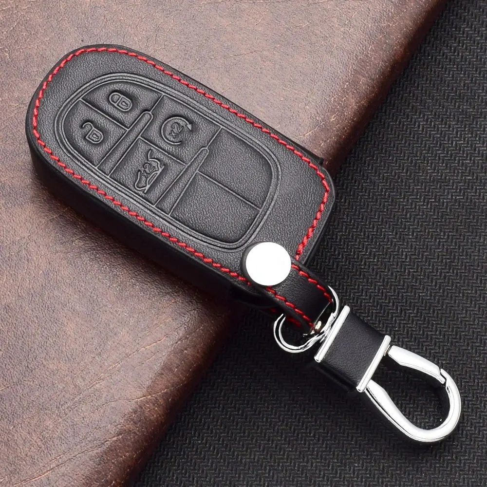 6 Jeep Grand Cherokee Compass Patriot Dodge Journey Chrysler 300C leather car key case cover