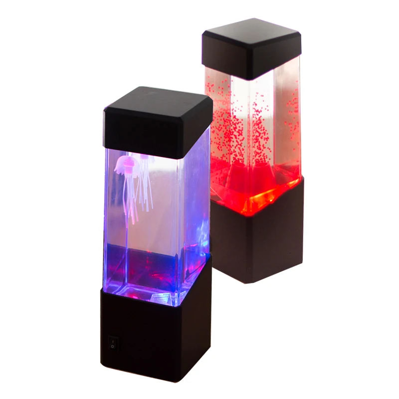 ED Desktop Light Jellyfish Tropical Fish Aquarium Tank LED Light Relaxing Bedside Mood Night Light Lamp (7)