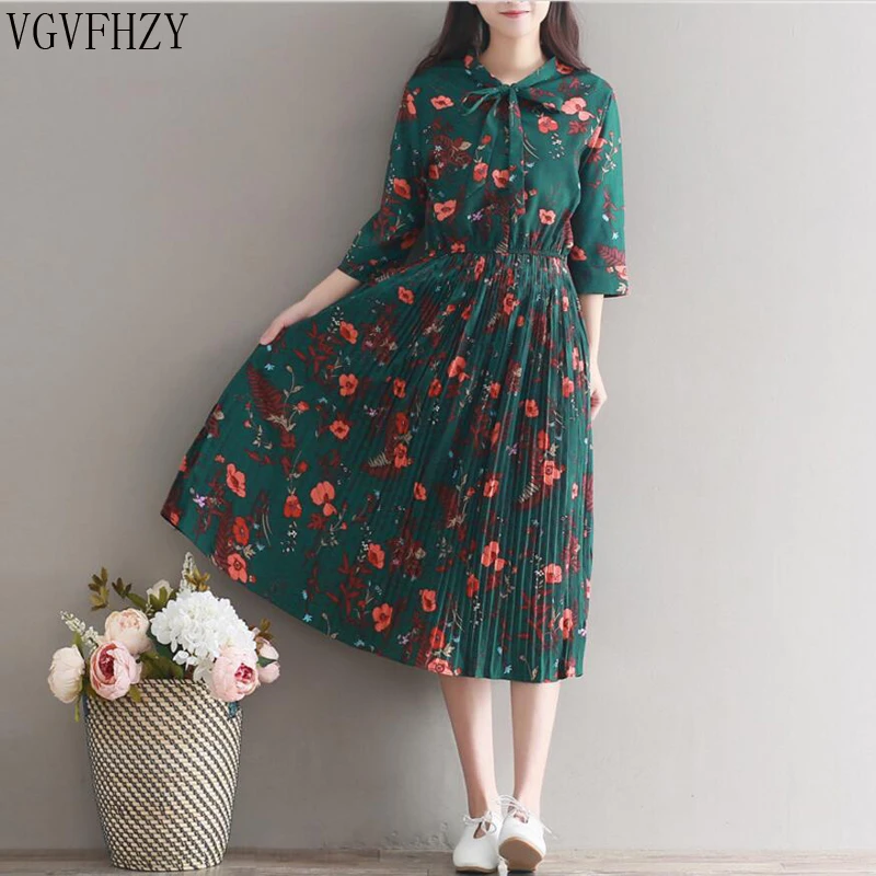 retro chiffon dress