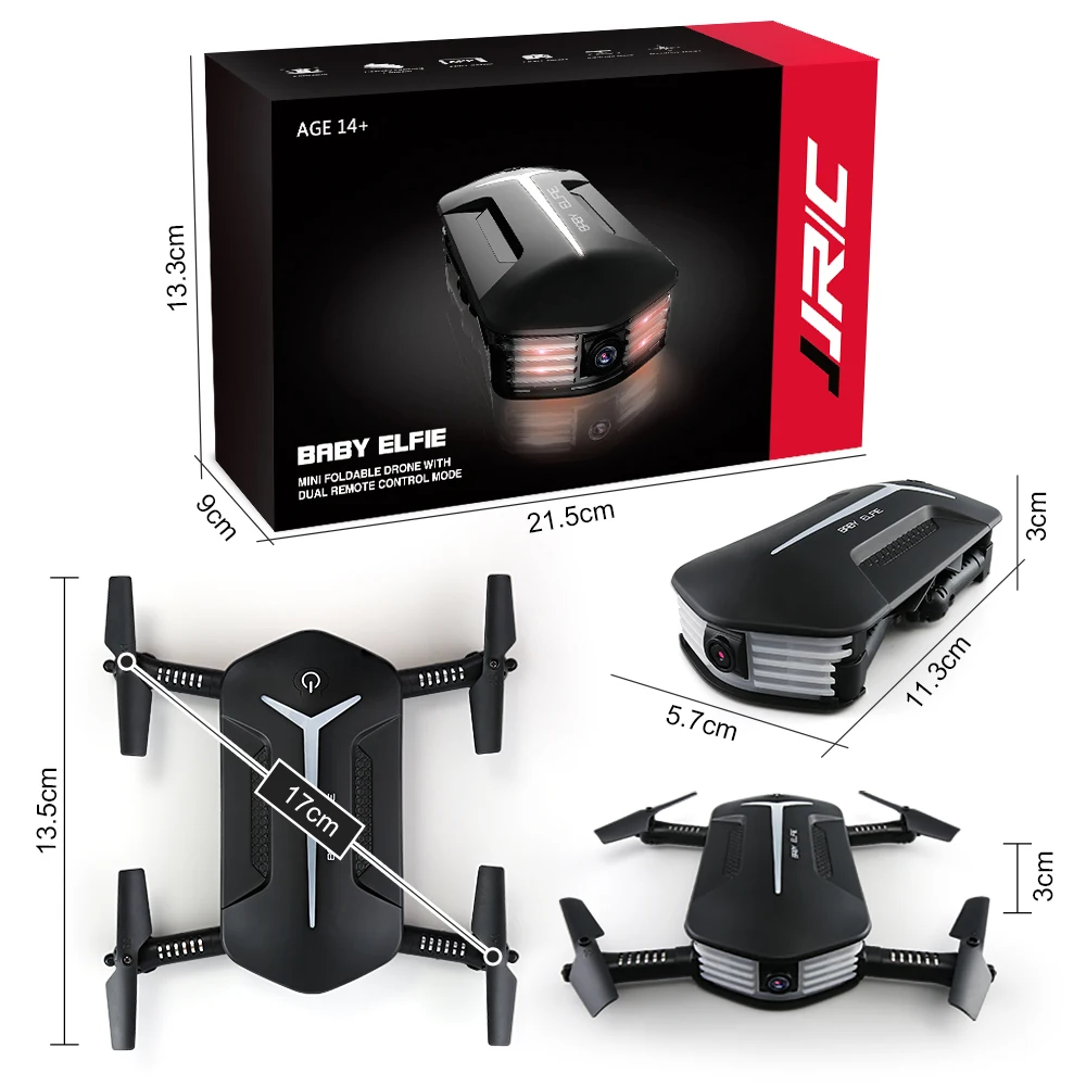 JJR/C JJRC H37MINI BABY ELFIE 720P WIFI FPV камера с удержанием высоты 3D вращающийся