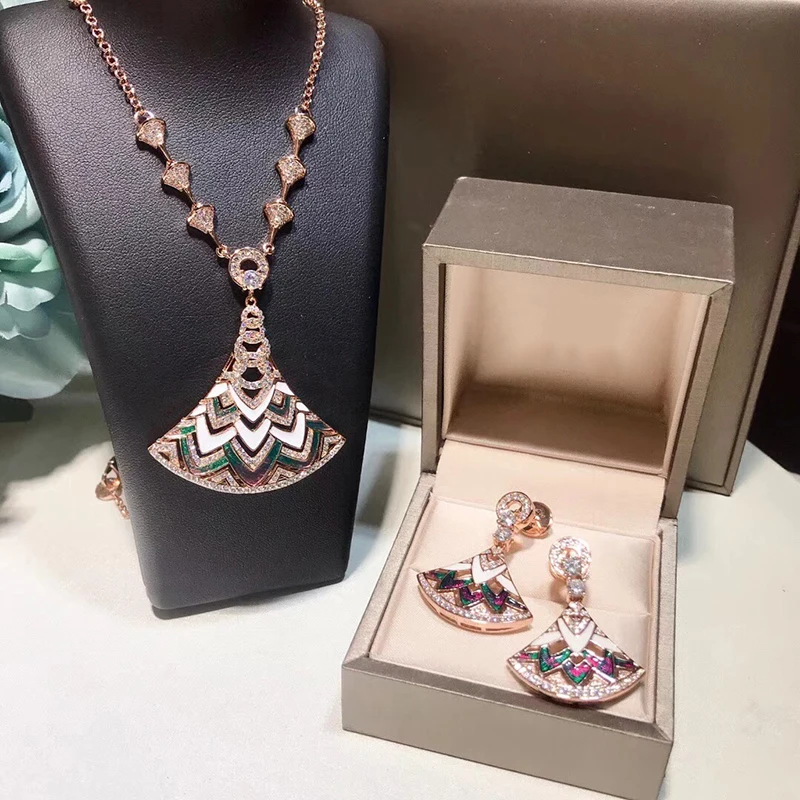 Brand Fine Custom Jewelry For Women Fan Wedding top quality copper